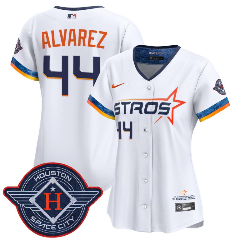Women Houston Astros 44 Alvarez white 2025 City Connect Vapor Limited Stitched Jersey